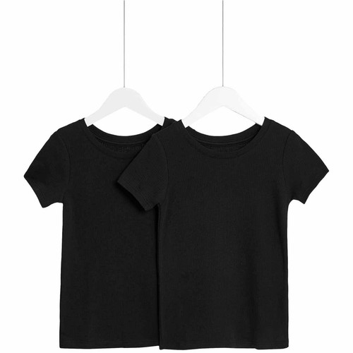 M&S Unisex, Heatgen Thermal Tops, 8-9 Years, Black