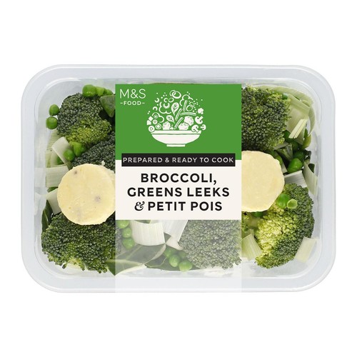 M&S Broccoli, Green Leeks & Petit Pois