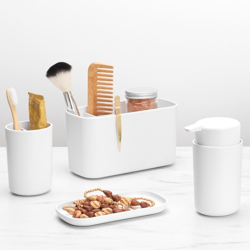 Brabantia ReNew Bathroom Accessory Set of 3 White
