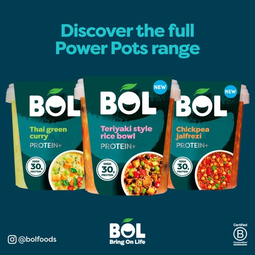 BOL Thai Green Lentil Curry Power Pot Protein+ 450g