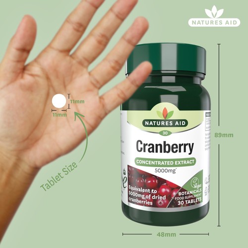 Natures Aid Cranberry Supplement Tablets 5000mg 