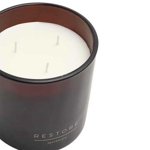 M&S Restore 3 Wick Candle, Amber