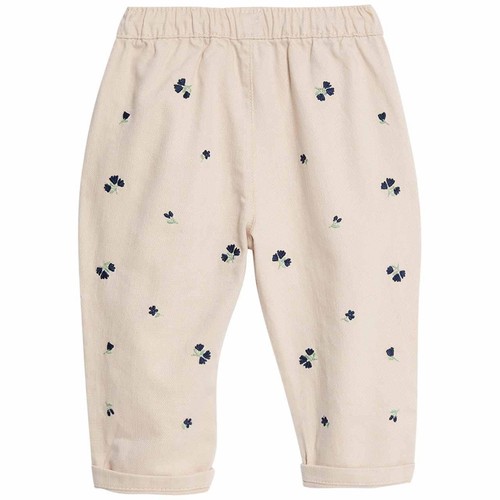 M&S Floral Embroidered Jean, 18-24 Months, Cream
