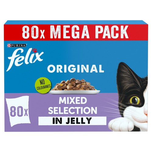 Felix Original Cat Food Senior Mixed Selection in Jelly Wet Cat Food