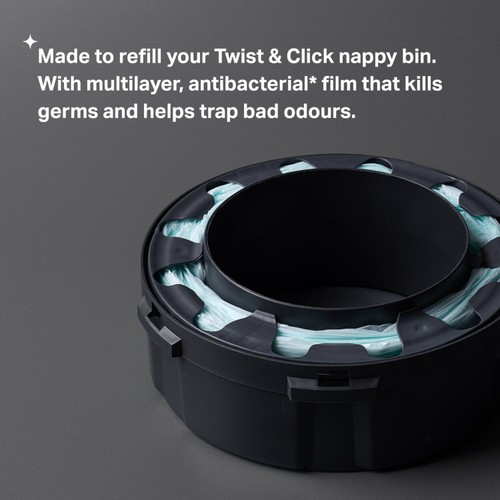 Tommee Tippee Twist & Click Nappy Bin Refill Cassettes