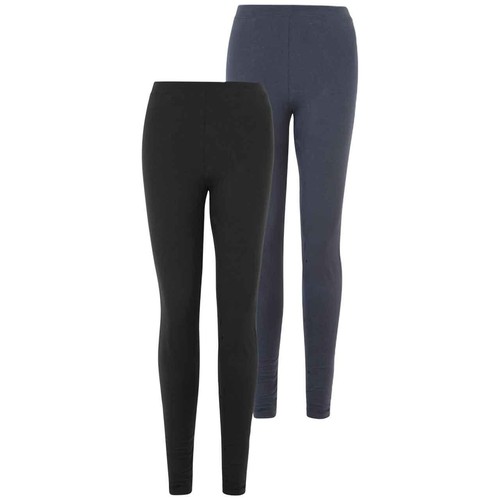 M&S Womens High Waisted Leggings, Size 12, Short, Blue/Black