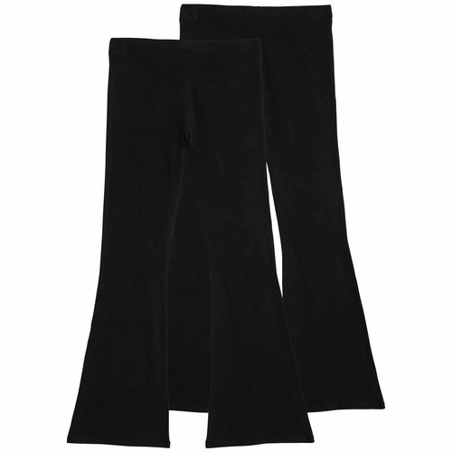 M&S Girls Cotton Flared Leggings, 11-12 Years, Black