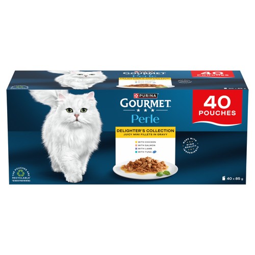 Gourmet Perle Delighters Collection in Gravy Wet Cat Food 
