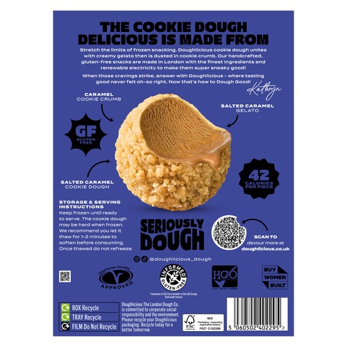 Doughlicious Minis Salted Caramel Cookie Dough & Gelato Bites