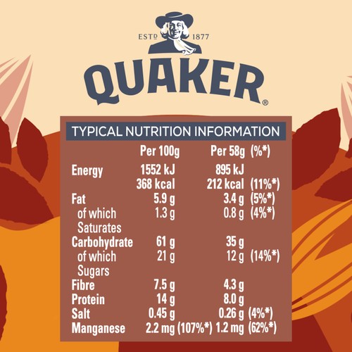 Quaker Heavenly Oats Hazelnut Chocolate Porridge Cereal Pot