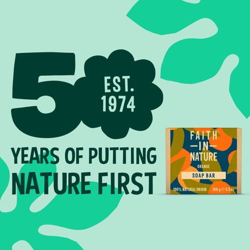 Faith in Nature Orange Pure Hand Made Soap Bar