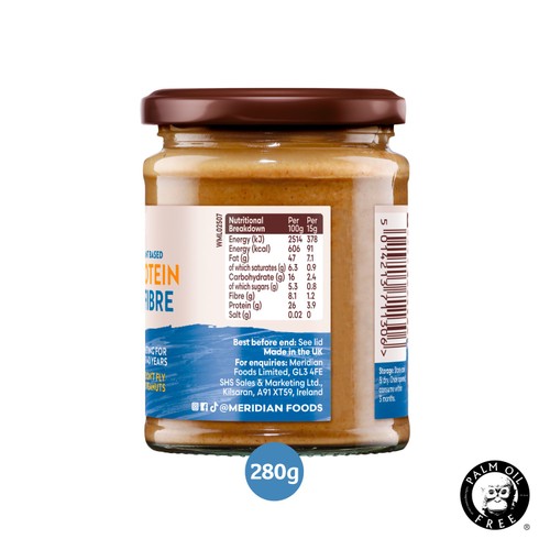 Meridian Natural Peanut Butter Smooth No Salt