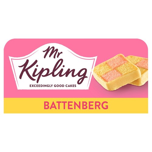 Mr Kipling Battenberg cake