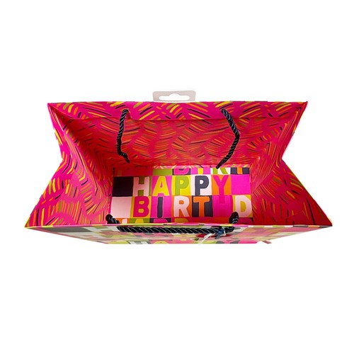 Neon Pink Birthday Medium Gift Bag