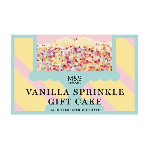 M&S Vanilla Sprinkle Gift Cake