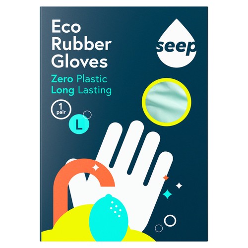 Seep Rubber Gloves Large Plastic Free