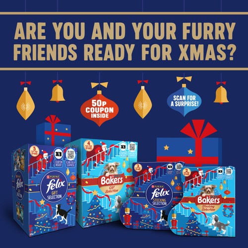 FELIX Cat Treats Christmas Gift Box 275g