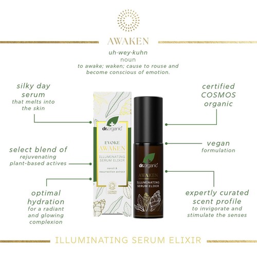 Dr Organic Evoke Awaken Illuminating Serum Elixir