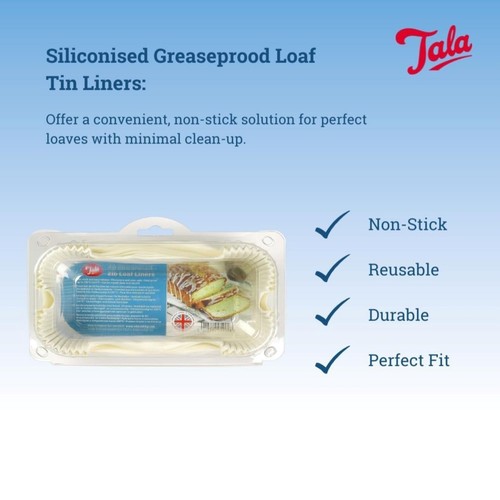 Tala 30 Non-stick Loaf Baking Tin Liners 2lb 