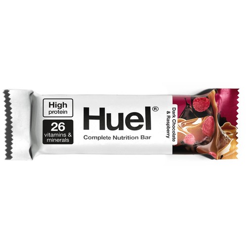 Huel Dark Chocolate and Raspberry High Protein Complete Nutrition Bar