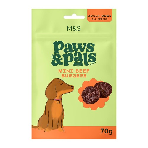 M&S Paws & Pals Mini Beef Burgers Dog Treats
