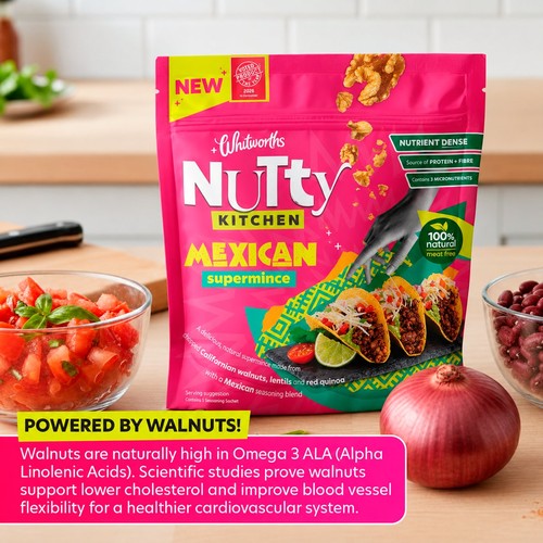Whitworths Nutty Kitchen Plant Based Mexican Mince