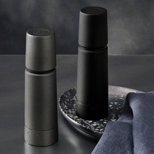 M&S X Tom Kerridge Stainless Steel Salt & Pepper Mills, Grey