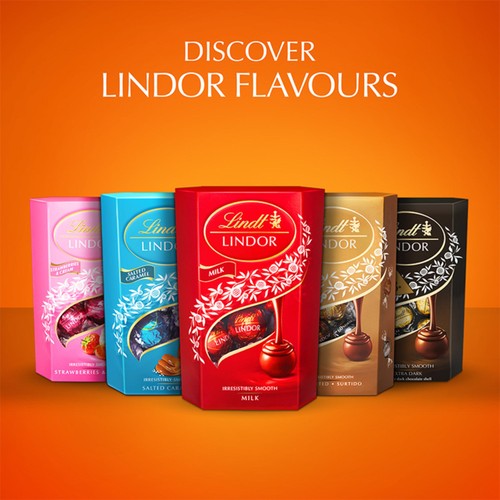 Lindt Lindor Blood Orange Milk Chocolate Truffles Box