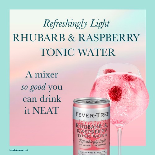 Fever-Tree Light Rhubarb & Raspberry Tonic Cans