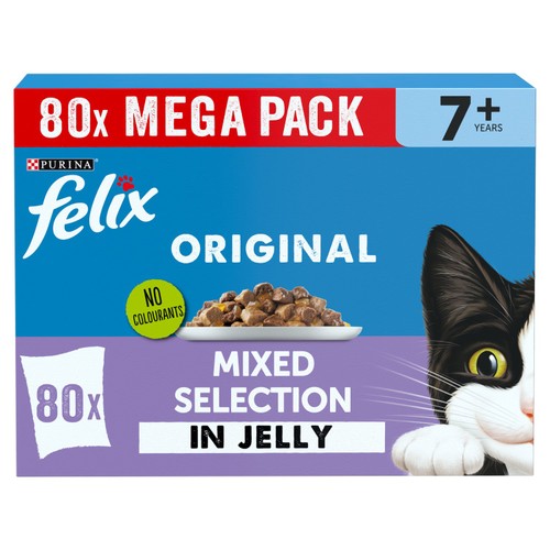 Felix Original Cat Food Senior Mixed Selection in Jelly Wet Cat Food