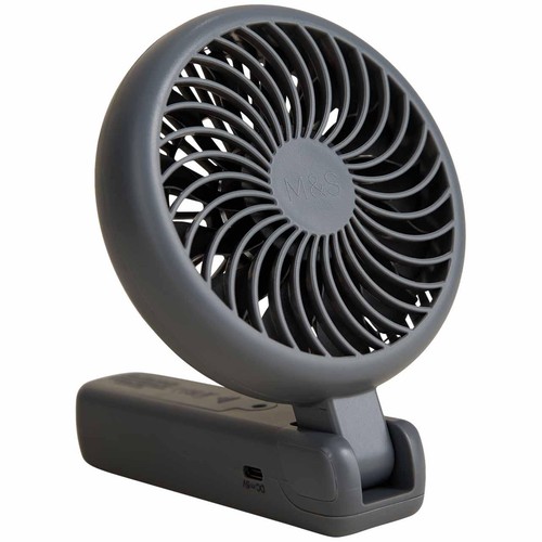 M&S USB Travel Fan, Charcoal