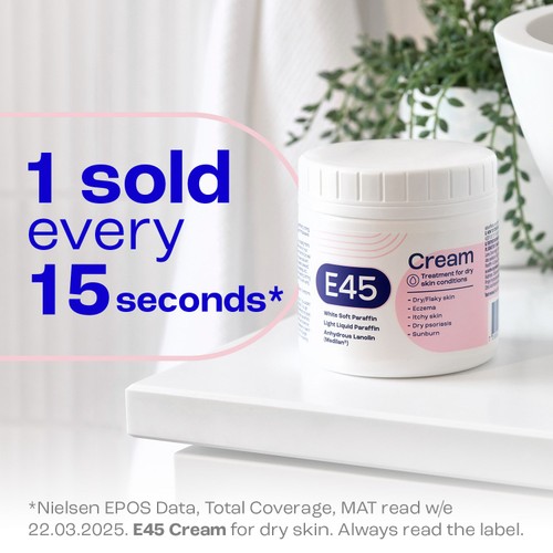 E45 Moisturiser Body Cream for Dry Skin & Eczema