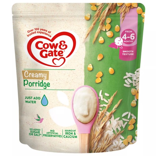 Cow & Gate Creamy Porridge Baby Cereal 4+ Months