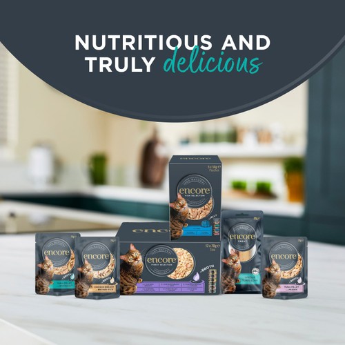 Encore Natural Wet Cat Food Multipack Fish Selection Tins in Broth
