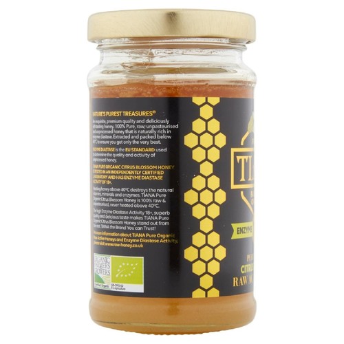 TIANA Organic Citrus Blossom Raw Active Honey