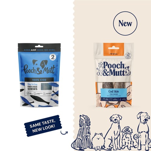 Pooch and Mutt Long-Lasting Fish Hide Chews