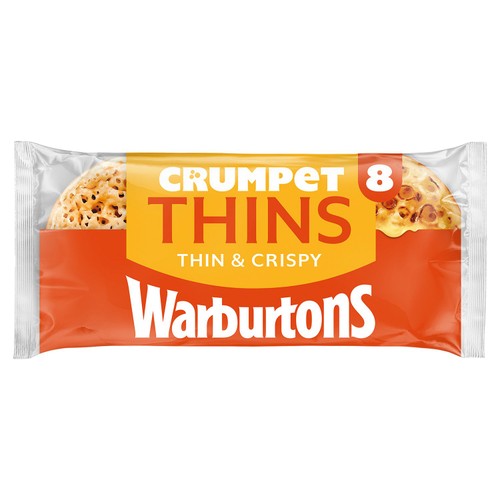 Warburtons 8 Crumpet Thins