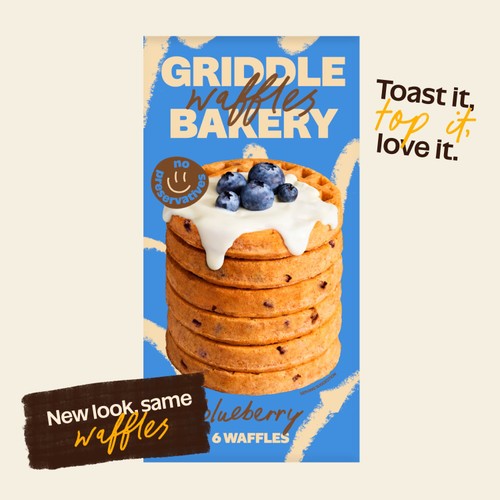 Griddle Bakery Blueberry Wholegrain Toaster Waffles