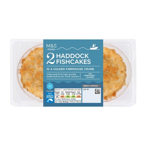M&S 2 Haddock Fillet Fishcakes