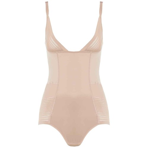 M&S Womens Body Define Firm Control Bodysuit, 18, Rose Quartz