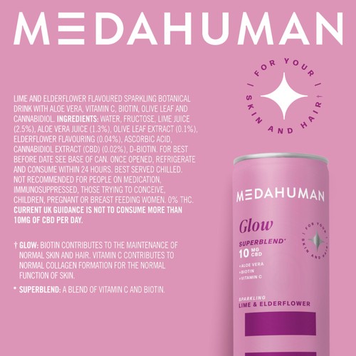 Medahuman Glow CBD Drink Lime & Elderflower