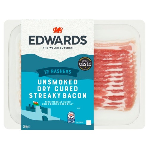 Edwards Unsmoked Dry Cured Streaky Bacon