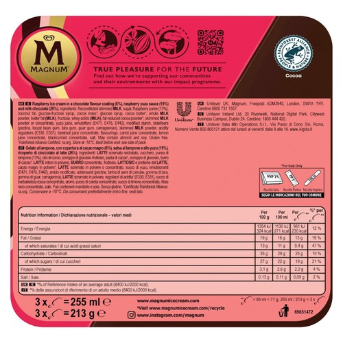 Magnum Double Raspberry Ice Cream Sticks