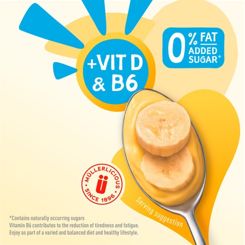 Muller Light Banana and Custard Fat Free Yogurt