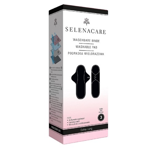 Selenacare Washable Menstrual Pad Night, Extra-Long