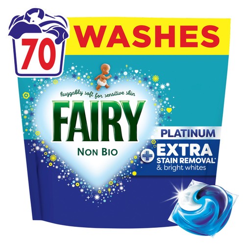 Fairy Platinum Non Bio Pods Washing Capsules 70 Washes