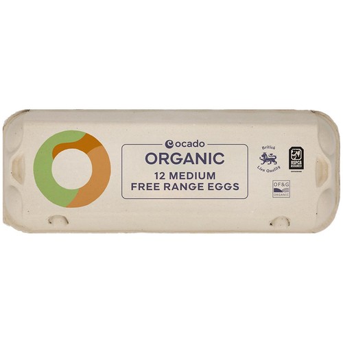 Ocado Organic 12 Medium Eggs