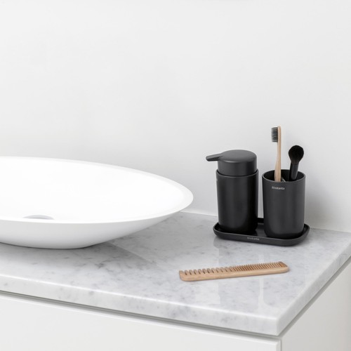 Brabantia ReNew Bathroom Accessory Set of 3 Dark Grey