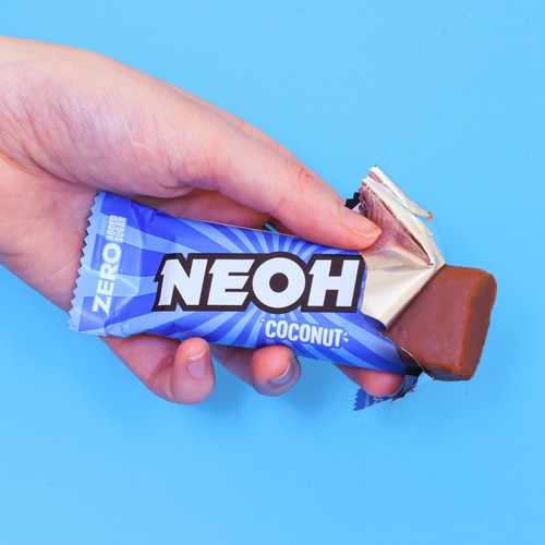 NEOH Coconut Chocolate Bar Multipack, 3 Bars ,No Added Sugar, High Fibre