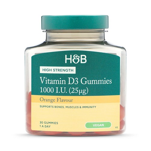 Holland & Barrett Vitamin D 1000 I.U 25ug Vegan Gummies Orange Flavour